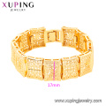 75121 Xuping China atacado fantasia artificial pesado cobre elo da cadeia de pulso pulseira de ouro para homens e mulheres